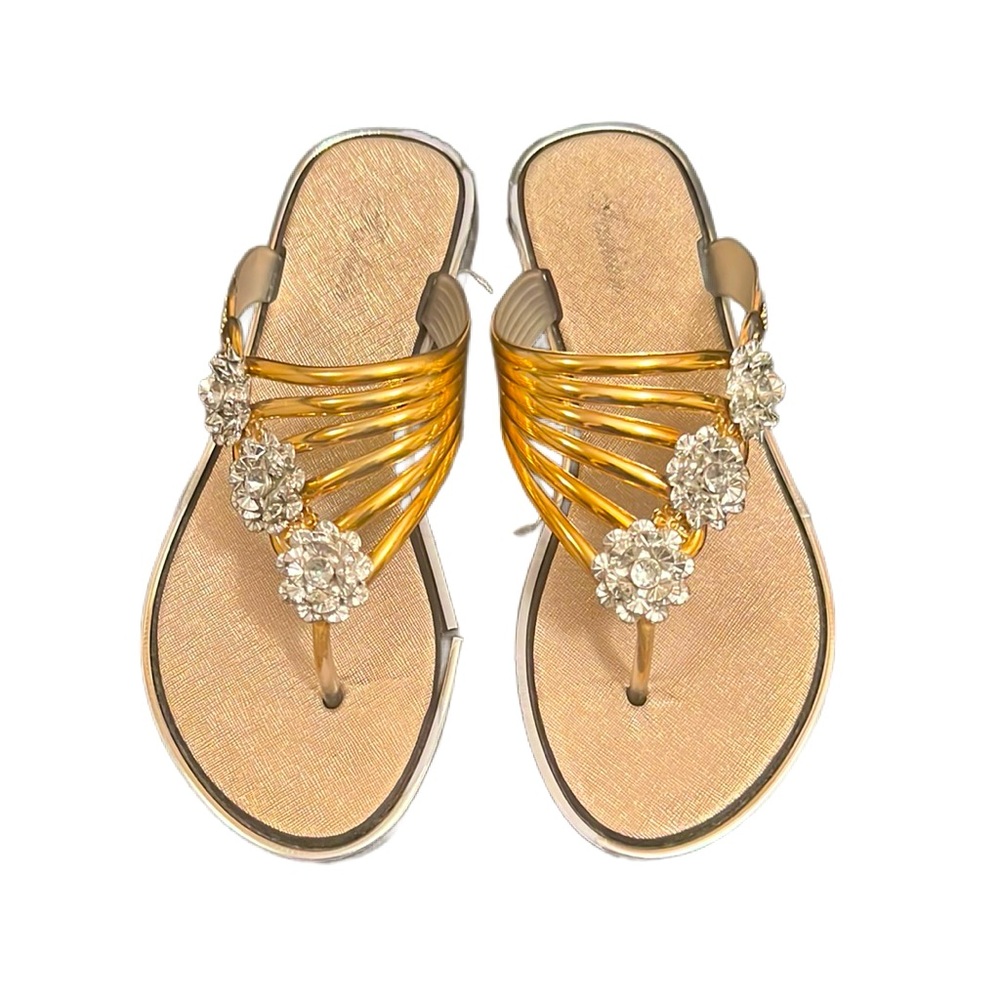 Gold and Silver Shoes with Sparkling Details